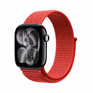 Crong Nylon Apple Watch -urheiluranneke, 38/40/41/42 mm, Red Fusion