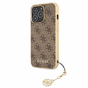 Guess 4G Charms Collection -kovakuori iPhone 13 Pro / 13 6.1" ruskea