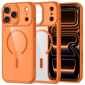 Tech-Protect MagMat MagSafe Suojakuori iPhone 17 Pro Max:lle - Läpinäkyvä oranssi