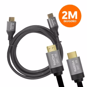 HDMI-HDMI Kaapeli v2.1 8K 2m Musta