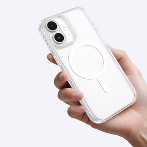 AmazingThing Titan Pro Mag Suojakuori Magneettisella Renkaalla iPhone 16:lle - läpinäkyvä