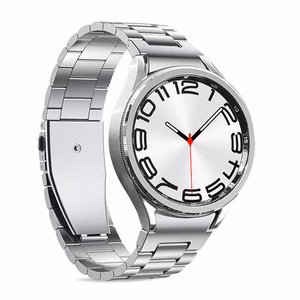 Puro METAL ruostumattomasta teräksestä valmistettu hihna Samsung Galaxy Watch 4 / 4 Classic / 5 / 5 Pro / 6 / 6 Classic:lle - hopeinen