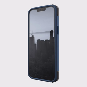 Raptic X-Doria Secure Case iPhone 14 kanssa MagSafe panssaroitu sininen kansi