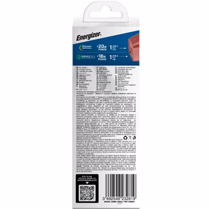 Energizer Ultimate D38WO autolaturi, USB-C + USB-A, 38 W PD + QC 3,0, pähkinäpuukuvioinen