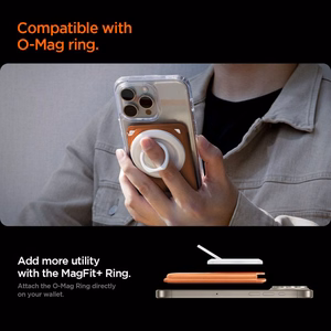 Spigen Valentinus MagFit+ MagSafe-magneettikorttikotelo puhelimelle – oranssi