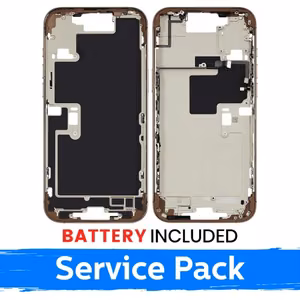 Apple iPhone 16 Pro Max keskikehysrunko + akku / Aavikkotitaani / (Huoltopakkaus)