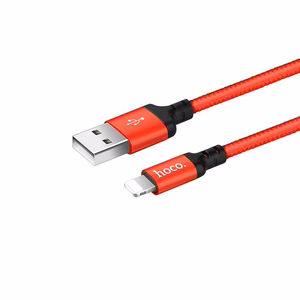 Hoco USB-A - Lightning -kaapeli 1 m 4 - musta/punainen