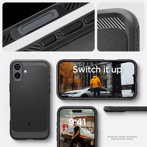 Spigen Rugged Armor Mag MagSafe Suojakuori iPhone 16 6,1 mattamusta