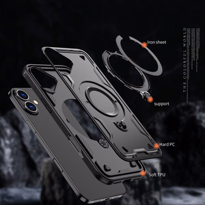 Hybrid Armor Trendy Suojakuori MagSafella iPhone 16:lle - Musta