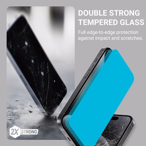 Crong EasyShield 2-Pack karkaistut näytönsuojalasit iPhone 16 Plus / 15 Plus -laitteelle, 2 kpl