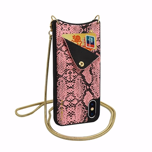 BAG - SNAKE Leather Case - IPHONE XS MAX Pink