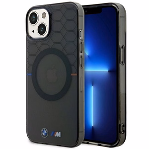 BMW BMHMP14SHGPK Suojakuori iPhone 14 6.1" harmaa/harmaa Pattern MagSafe