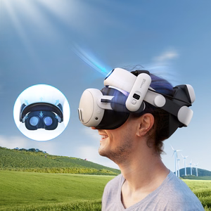 BoboVR S3 Pro Strap for Meta Quest 3 VR Headset + B100 External Battery - Black and White