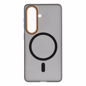 Suojakuori Samsung S26:lle Go Orange, yhteensopiva MagSafen kanssa, musta