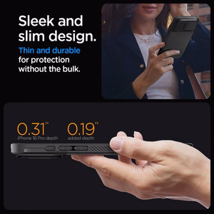 Spigen Optik Armor Mag Suojakuori MagSafe:lla iPhone 16 Pro Max:lle - musta