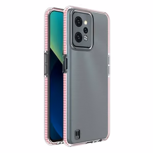 Spring Case Realme C31 silikoni tapauksessa kehys vaaleanpunainen vaaleanpunainen