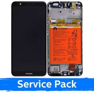 LCD Display Compatible With Huawei P Smart / Enjoy 7S Black With Frame (Service Pack)