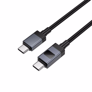 Kaapeli USB C - USB C Hoco 3A 60W näytöllä 1 m X118 musta