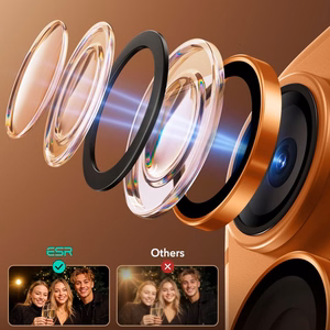 ESR Armorite Kameran Linssilasi iPhone 17 Pro / Max / 15 Pro / Max / 16 Pro / Max / 17 Pro / Max:lle - Oranssi