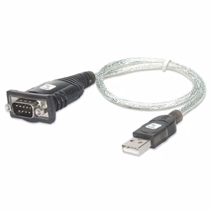 Techly USB-sarjaporttisovittimen muunnin blisterpakkauksessa IDATA USB-SER-2T