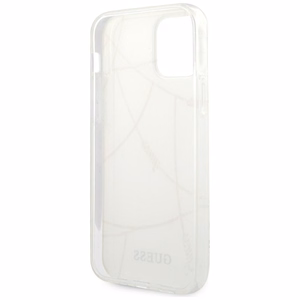 Guess GUHCP12SPCUCHWH iPhone 12 mini 5.4" valkoinen/valkoinen kovakotelo kultaketju mallisto