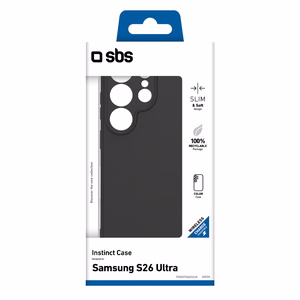SBS Instinct suojakuori Samsung Galaxy S26 Ultra:lle musta