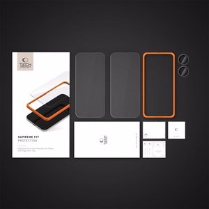 Tech-Protect Supreme Set Karkaistu Lasi iPhone 16:lle - Läpinäkyvä (3 kpl)