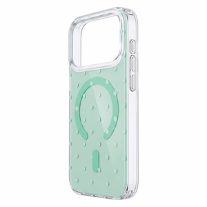 Bubble Dots Mag case for iphone 16 Pro 6,3" green