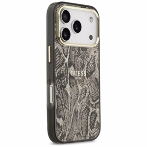 Guess Python Pattern MagSafe -kuori iPhone 17 Pro Max ruskea