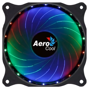 Aerocool COSMO12FRGB tietokoneen tuuletin 12 cm LED RGB Molex hiljainen musta