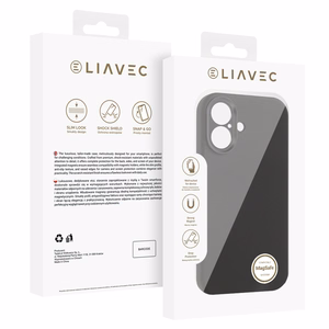 Liavec Silk Shield suojakuori metallisella kamerakehyksellä Iphone 17 -puhelimelle musta