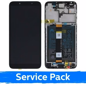 LCD-näyttö yhteensopiva Huawei Y5P / Honor 9S musta kehyksellä (Service Pack)