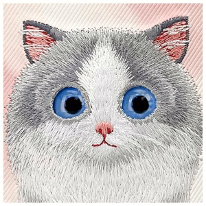 NIMMY Suojakuori BIG EYED PET 2.0 Kissa iPhone 16:lle vaaleanpunainen