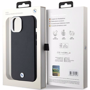 BMW Signature Wrapped Metal MagSafe Suojakuori iPhone 15 Plus / 14 Plus:lle - musta
