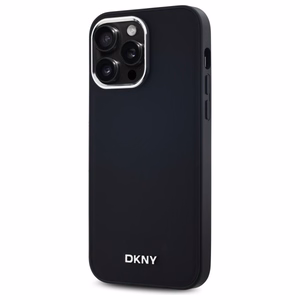 DKNY Plain Logo MagSafe iPhone 14 Pro Max:lle Suojakuori - Musta