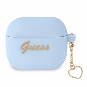 Guess GUA3LSCHSB AirPods 3 suojakuori sininen/sininen Silikoni Charm Sydän Collection -mallisto