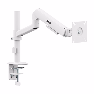 Ergo Office ER-691 W – kaasujousellinen näytönvarsi 17–32 tuuman näytölle, 1–10 kg, VESA enintään 100×100, mattavalkoinen