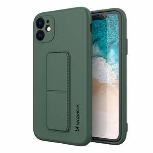 Wozinsky Kickstand Case silikoni tapauksessa jalusta Samsung Galaxy A72 4G tummanvihreä