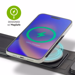 mophie 3in1 MagSafe -matkalaturi EU-adapterilla, musta