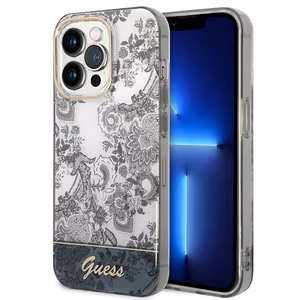 Guess GUHCP14XHGPLHG iPhone 14 Pro Max 6.7 "harmaa / harmaa kovakotelo Porcelain kokoelma