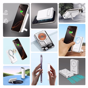 Powerbank Wozinsky WLWP-10KA0Y3WS 22.5W PD Qi2 10000 mAh, jalustalla, 1x USB-A, 1x USB-C - valkoinen