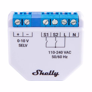 Shelly Plus 0-10V valaistuksen himmennin, WiFi/Bluetooth