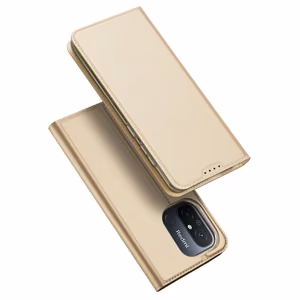 Dux Ducis Skin Pro -suojakuori Xiaomi Redmi 11A / Poco C55 / Redmi 12C:lle läppäkorttijalustalla kultainen