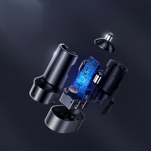 Joyroom nopea autolaturi 5x USB 6.2 A jatkokaapelilla musta (JR-CL03)