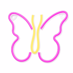 Neon LED valo BUTTERFLY vaaleanpunainen NNE03 Neolia