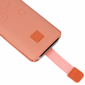 WONDER Deko Pouch Suojakuori (koko XXL) Samsung S25 Ultra/S24 Ultra/M35/M23/A16 5G/Xiaomi Redmi 14C:lle persikka