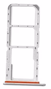 SIM-kortin pidike Samsung A14 5G A146 hopeinen alkuperäinen (service pack)