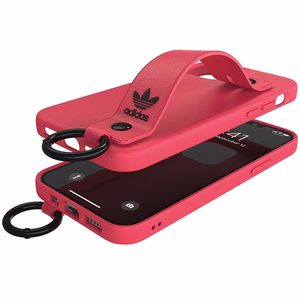 Adidas OR Hand Strap Suojakuori iPhone 12 / iPhone 12 Pro:lle - vaaleanpunainen