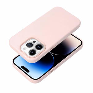 Nahkainen Mag Cover -suojakuori Samsung S25 PLUS:lle yhteensopiva MagSafen kanssa vaaleanpunainen
