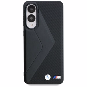 BMW Nahkainen Oversized Stripes MagSafe Suojakuori Samsung Galaxy S25 Edge:lle - Musta
